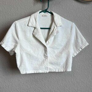 JOHN GALT CALIFORNIA FROM PACSUN JUNIORS SIZE SMALL CROPPED BUTTON UP